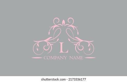 Luxurious creative design of an exquisite logo with the letter L. Template for invitations, labels, business