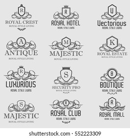 Luxurious Crest Logos Vector Template