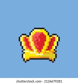 luxurious crown in pixel style