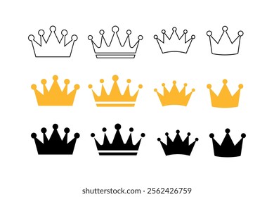 Luxurious crown vector illustration sets for luxury branding, golden crown, crown collection, luxury, elegant, premium, majestic, decorative, crownlike, imagery, ornate, prestigious, affinity, beauty