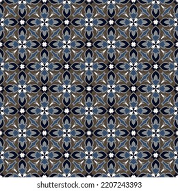 Lujoso diseño de arte oscuro sin fisuras. Los formularios de arte se agrupan y organizan en un orden específico. Imagen vectorial para impresión, textil, embalaje, diseño interior y otros proyectos.