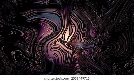Papel de parede luxuoso da arte escura com textura metálica. Excelente fundo para capas, panfletos, brochuras, banners, cartões postais, embalagens, publicidade ao ar livre e outros projetos. Vetor.