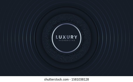 Luxurious Dark Background with Abstract Circles