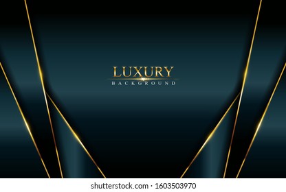 Luxurious dark background combine with golden lines and textured overlap layer design