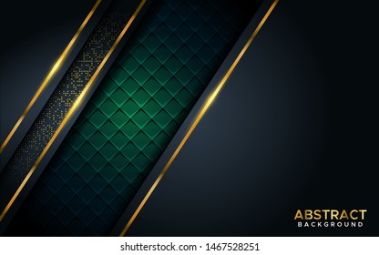 luxurious dark background with golden line. elegant  modern background. eps vector