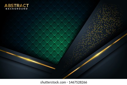 luxurious dark background with golden line. elegant  modern background. eps vector
