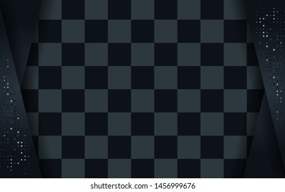 Luxurious dark background with textured overlap layer. Modern dark black background with dynamic shape. eps 10 vector
