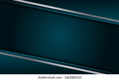 Luxurious dark blue background with a combination of line metalic silver in 3D style. Graphic design element. Elegant decoration. EPS 10 - Vector