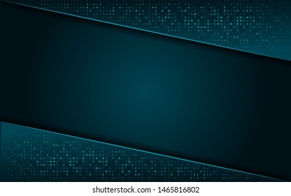 Luxurious dark blue background with a combination of dots blue in 3D style. Graphic design element. Elegant decoration. EPS 10 - Vector
