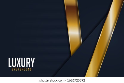 Luxurious dark navy background combine with golden lines