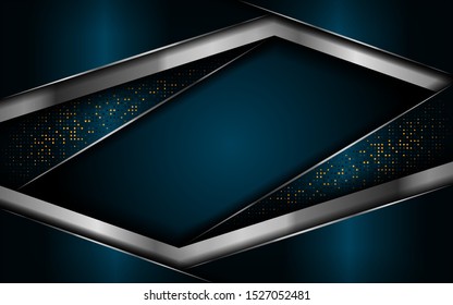 luxurious dark navy background with silver lines. elegant  modern background. eps vector