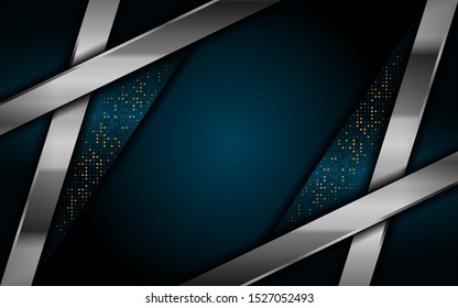luxurious dark navy background with silver lines. elegant  modern background. eps vector