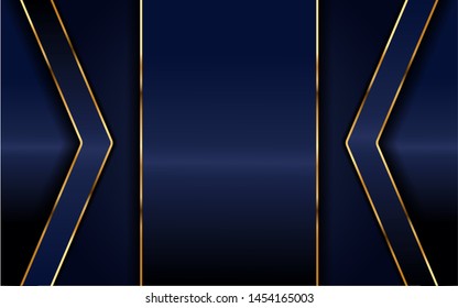 luxurious dark navy blue and overlap layer background  elegant  modern background  eps vector