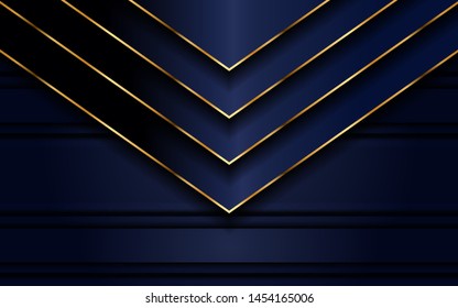 luxurious dark navy blue with overlap layer background. elegant  modern background. eps vector