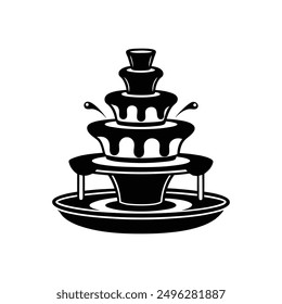 Luxurious Decadent Chocolate Fountain Extravaganza – Perfect for Events and Celebrations Vector illustration design Vector . world chocolate day