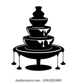 Luxurious Decadent Chocolate Fountain Extravaganza – Perfect for Events and Celebrations Vector illustration design Vector . world chocolate day