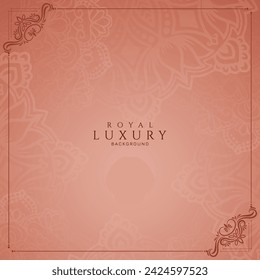 Luxurious decorative floral frame classic mandala background design vector