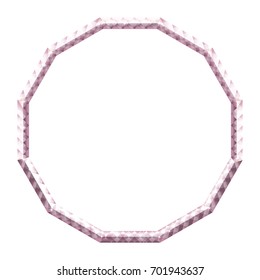 Luxurious decorative frame like a 12-sided pink diamond, frame