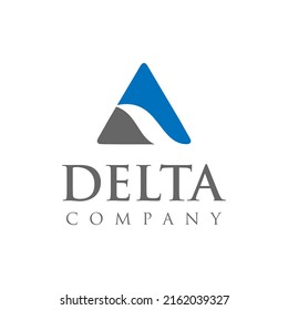 Luxurious Delta Alpha Company Logo Design Template. Alpine Mountain Abstract Vector. Sky Peak Symbol For Consulting, Investment, Finance Business