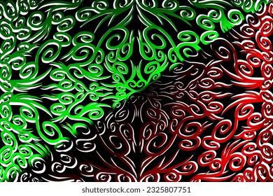 luxurious design paper cut flowers line art pattern of indonesian culture traditional  batik ethnic dayak for background wallpaper textile or fashion