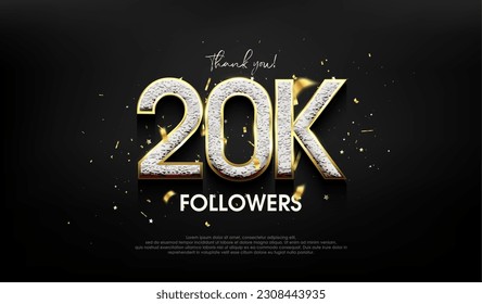 Luxurious design for a thank you 20K followers.