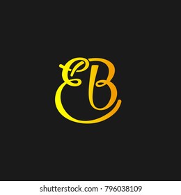 Luxurious EB letter logo.