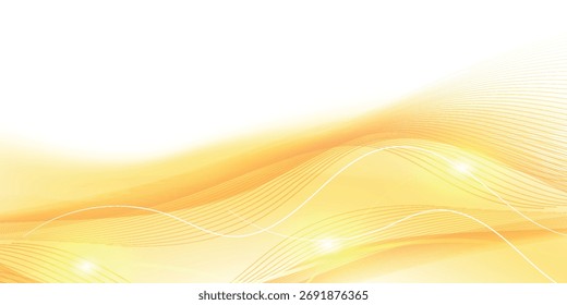 Luxurious and elegant abstract background with sparkling gold wave lines decoration. Premium background concept for invitations, certificates, banners, and cards. EPS. 5