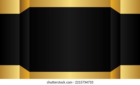 Luxurious and elegant background design with gold and black colors. vector illustration