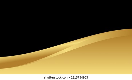 Luxuriöses und elegantes Hintergrunddesign mit schwarzen und goldenen Farben. Vektorgrafik