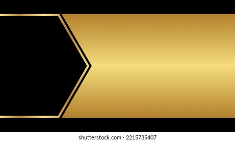 Luxurious and elegant background design with gold and black colors. vector illustration