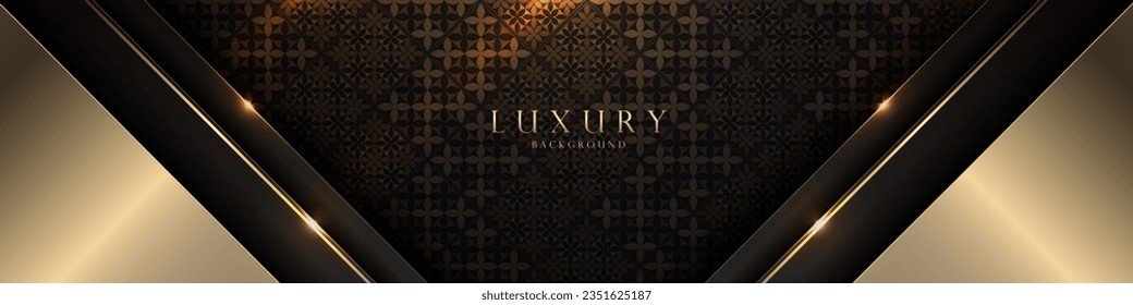 Luxuriöses elegantes Schwarz-Gold-Geometrisches Design, abstrakte Eleganz für HD-Bildschirmhintergrund, Web und mehr, stilvolle Grafiken für Cover-Design, Menüvorlagen und Web-Grafiken