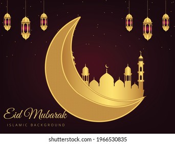 Luxurious and elegant design ramadan greeting with background