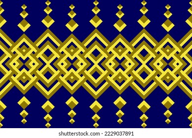 Luxurious elegant gold and deep blue color interlaces geometric  pattern seamless design vector for backdrop background wallpaper fabric textile home and decoration paper wrap notebook