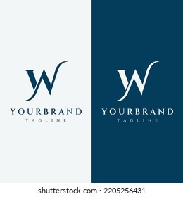 Luxurious and elegant monogram or geometric element initial letter W logo.Logos for ,business cards, companies and businesses.