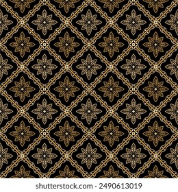 Luxurious and elegant vector Javanese batik pattern with traditional natural colors.