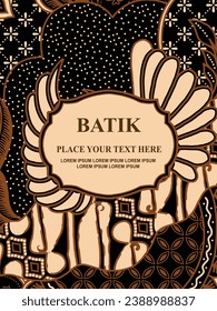 Modelo de patrón de batik étnico javanés lujoso y elegante vectorial para necesidades de impresión