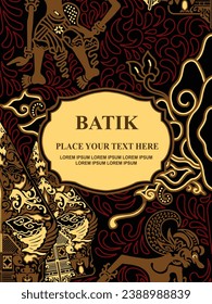 Modelo de patrón de batik étnico javanés lujoso y elegante vectorial para necesidades de impresión