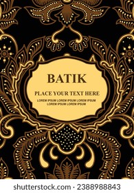 Luxurious and elegant vector Javanese ethnic batik pattern template for printing needs