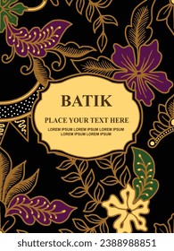 Luxurious and elegant vector Javanese ethnic batik pattern template for printing needs