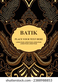 Modelo de patrón de batik étnico javanés lujoso y elegante vectorial para necesidades de impresión