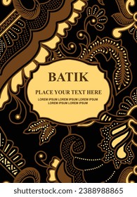 Modelo de patrón de batik étnico javanés lujoso y elegante vectorial para necesidades de impresión