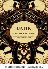 Luxurious and elegant vector Javanese ethnic batik pattern template for printing needs