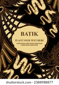 Luxurious and elegant vector Javanese ethnic batik pattern template for printing needs