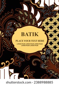 Luxurious and elegant vector Javanese ethnic batik pattern template for printing needs