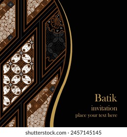 Luxurious and elegant vector Javanese ethnic batik pattern template for, invitations, book cover, printing needs
