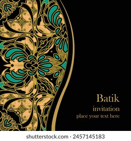Luxurious and elegant vector Javanese ethnic batik pattern template for, invitations, book cover, printing needs
