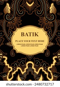 Luxuriöse und elegante Vektorgrafik Javanische ethnische Batik Muster Vorlage