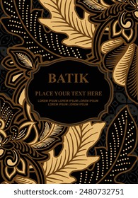 Plantilla de patrón de batik étnico javanés de lujo y elegante Vector