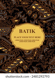 Luxuriöse und elegante Vektorgrafik Javanische ethnische Batik Muster für Vorlage, Einladungen, Buchumschlag, Druckbedürfnisse