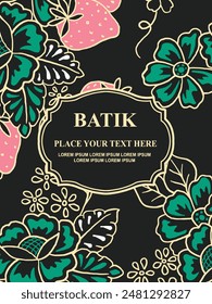 Lujoso y elegante Vector Javanés étnico batik patrón de Plantilla para, invitaciones, cubierta de libro, necesidades de impresión